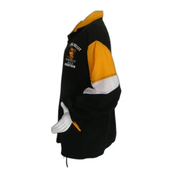 Vintage OTTAWA VALLEY AAA HOCKEY Hornets Jacket, L, #49, Black/Yellow, AAA - Picture 8 of 12